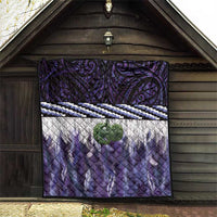 Purple Traditional Cloak Aotearoa Quilt Maori Paua Shell Korowai Pattern