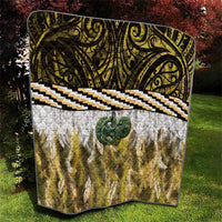 Yellow Traditional Cloak Aotearoa Quilt Maori Paua Shell Korowai Pattern