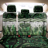 Green Traditional Cloak Aotearoa Back Car Seat Cover Maori Paua Shell Korowai Pattern