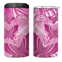 Personalised Polynesia Breast Cancer Awareness 4 in 1 Can Cooler Tumbler Think Pink Ribbon Polynesian Butterflies LT14 One Size: 16 oz Pink - Polynesian Pride