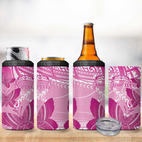 Personalised Polynesia Breast Cancer Awareness 4 in 1 Can Cooler Tumbler Think Pink Ribbon Polynesian Butterflies LT14 - Polynesian Pride