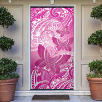 Personalised Polynesia Breast Cancer Awareness Door Cover Think Pink Ribbon Polynesian Butterflies