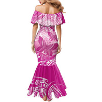 Personalised Polynesia Breast Cancer Awareness Mermaid Dress Think Pink Ribbon Polynesian Butterflies LT14 - Polynesian Pride