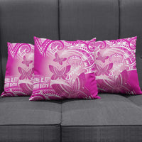 Polynesia Breast Cancer Awareness Pillow Cover Think Pink Ribbon Polynesian Butterflies
