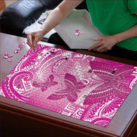 Polynesia Breast Cancer Awareness Puzzle Think Pink Ribbon Polynesian Butterflies