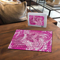 Polynesia Breast Cancer Awareness Puzzle Think Pink Ribbon Polynesian Butterflies