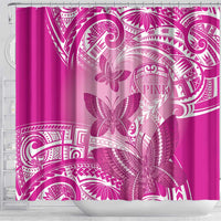 Polynesia Breast Cancer Awareness Shower Curtain Think Pink Ribbon Polynesian Butterflies LT14 - Polynesian Pride