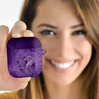 Polynesia Lupus Awareness Month AirPods Case Warrior Purple Ribbon Polynesian Butterflies LT14 - Polynesian Pride