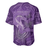 Personalised Polynesia Lupus Awareness Month Baseball Jersey Warrior Purple Ribbon Polynesian Butterflies LT14 - Polynesian Pride
