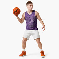 Personalised Polynesia Lupus Awareness Month Basketball Jersey Warrior Purple Ribbon Polynesian Butterflies LT14 - Polynesian Pride