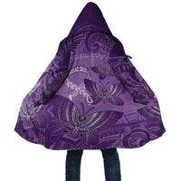 Personalised Polynesia Lupus Awareness Month Cloak Warrior Purple Ribbon Polynesian Butterflies LT14 Unisex Purple - Polynesian Pride