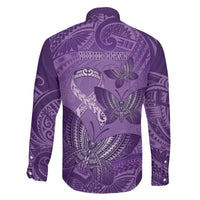 Personalised Polynesia Lupus Awareness Month Family Matching Puletasi and Hawaiian Shirt Warrior Purple Ribbon Polynesian Butterflies LT14 - Polynesian Pride