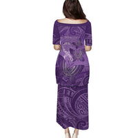 Personalised Polynesia Lupus Awareness Month Family Matching Puletasi and Hawaiian Shirt Warrior Purple Ribbon Polynesian Butterflies LT14 - Polynesian Pride