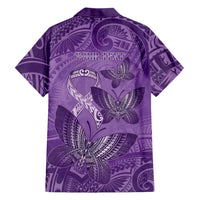 Personalised Polynesia Lupus Awareness Month Hawaiian Shirt Warrior Purple Ribbon Polynesian Butterflies LT14 - Polynesian Pride