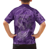 Personalised Polynesia Lupus Awareness Month Hawaiian Shirt Warrior Purple Ribbon Polynesian Butterflies LT14 - Polynesian Pride
