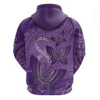 Personalised Polynesia Lupus Awareness Month Hoodie Warrior Purple Ribbon Polynesian Butterflies