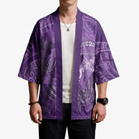 Personalised Polynesia Lupus Awareness Month Kimono Warrior Purple Ribbon Polynesian Butterflies