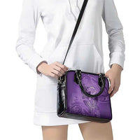 Polynesia Lupus Awareness Month Shoulder Handbag Warrior Purple Ribbon Polynesian Butterflies LT14 - Polynesian Pride