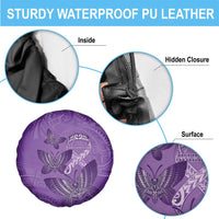 Polynesia Lupus Awareness Month Spare Tire Cover Warrior Purple Ribbon Polynesian Butterflies