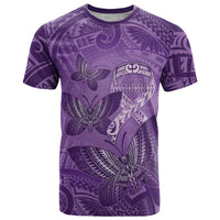 Personalised Polynesia Lupus Awareness Month T Shirt Warrior Purple Ribbon Polynesian Butterflies