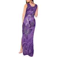 Personalised Polynesia Lupus Awareness Month Tank Maxi Dress Warrior Purple Ribbon Polynesian Butterflies LT14 - Polynesian Pride