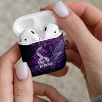 Lupus Awareness Month New Zealand AirPods Case Be Strong Warrior Maori Silver Fern LT14 - Polynesian Pride