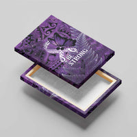 Lupus Awareness Month New Zealand Canvas Wall Art Be Strong Warrior Maori Silver Fern LT14 - Polynesian Pride