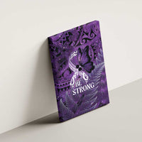 Lupus Awareness Month New Zealand Canvas Wall Art Be Strong Warrior Maori Silver Fern LT14 - Polynesian Pride