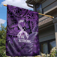 Lupus Awareness Month New Zealand Garden Flag Be Strong Warrior Maori Silver Fern LT14 - Polynesian Pride