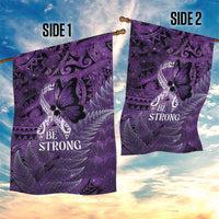 Lupus Awareness Month New Zealand Garden Flag Be Strong Warrior Maori Silver Fern LT14 - Polynesian Pride