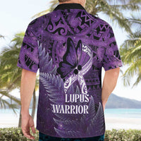 Lupus Awareness Month New Zealand Hawaiian Shirt Be Strong Warrior Maori Silver Fern