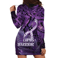 Lupus Awareness Month New Zealand Hoodie Dress Be Strong Warrior Maori Silver Fern