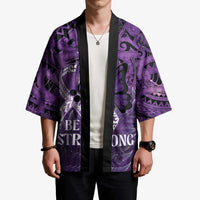 Lupus Awareness Month New Zealand Kimono Be Strong Warrior Maori Silver Fern LT14 - Polynesian Pride