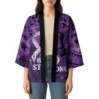 Lupus Awareness Month New Zealand Kimono Be Strong Warrior Maori Silver Fern LT14 - Polynesian Pride