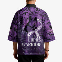 Lupus Awareness Month New Zealand Kimono Be Strong Warrior Maori Silver Fern LT14 - Polynesian Pride