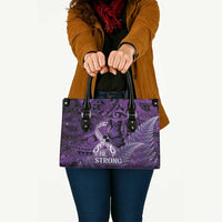 Lupus Awareness Month New Zealand Leather Bag Be Strong Warrior Maori Silver Fern