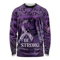 Lupus Awareness Month New Zealand Long Sleeve Shirt Be Strong Warrior Maori Silver Fern