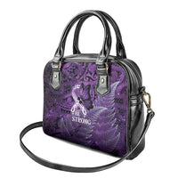 Lupus Awareness Month New Zealand Shoulder Handbag Be Strong Warrior Maori Silver Fern LT14 - Polynesian Pride