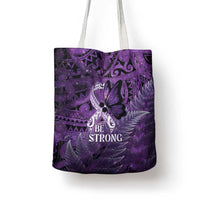 Lupus Awareness Month New Zealand Tote Bag Be Strong Warrior Maori Silver Fern LT14 - Polynesian Pride
