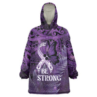 Lupus Awareness Month New Zealand Wearable Blanket Hoodie Be Strong Warrior Maori Silver Fern