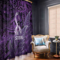 Lupus Awareness Month New Zealand Window Curtain Be Strong Warrior Maori Silver Fern LT14 - Polynesian Pride