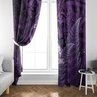 Lupus Awareness Month New Zealand Window Curtain Be Strong Warrior Maori Silver Fern LT14 - Polynesian Pride