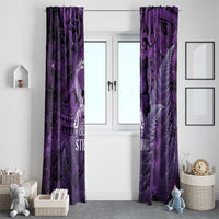 Lupus Awareness Month New Zealand Window Curtain Be Strong Warrior Maori Silver Fern LT14 - Polynesian Pride