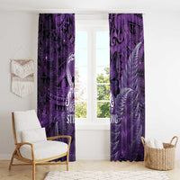 Lupus Awareness Month New Zealand Window Curtain Be Strong Warrior Maori Silver Fern LT14 - Polynesian Pride