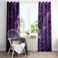 Lupus Awareness Month New Zealand Window Curtain Be Strong Warrior Maori Silver Fern LT14 - Polynesian Pride
