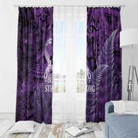 Lupus Awareness Month New Zealand Window Curtain Be Strong Warrior Maori Silver Fern LT14 - Polynesian Pride