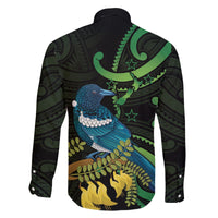 New Zealand Tui Bird Family Matching Mermaid Dress and Hawaiian Shirt Aotearoa Maori With Kowhai Flowers