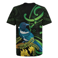 New Zealand Tui Bird Rugby Jersey Aotearoa Maori With Kowhai Flowers LT14 - Polynesian Pride