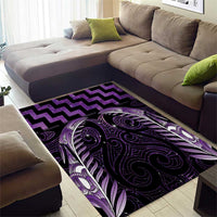 Purple Matariki New Zealand Area Rug Maori Poutama Galaxy Vibes