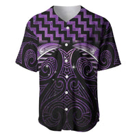 Purple Matariki New Zealand Baseball Jersey Maori Poutama Galaxy Vibes
